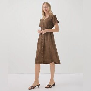 NWT Pact Coastal Double Gauze Short Sleeve Dress